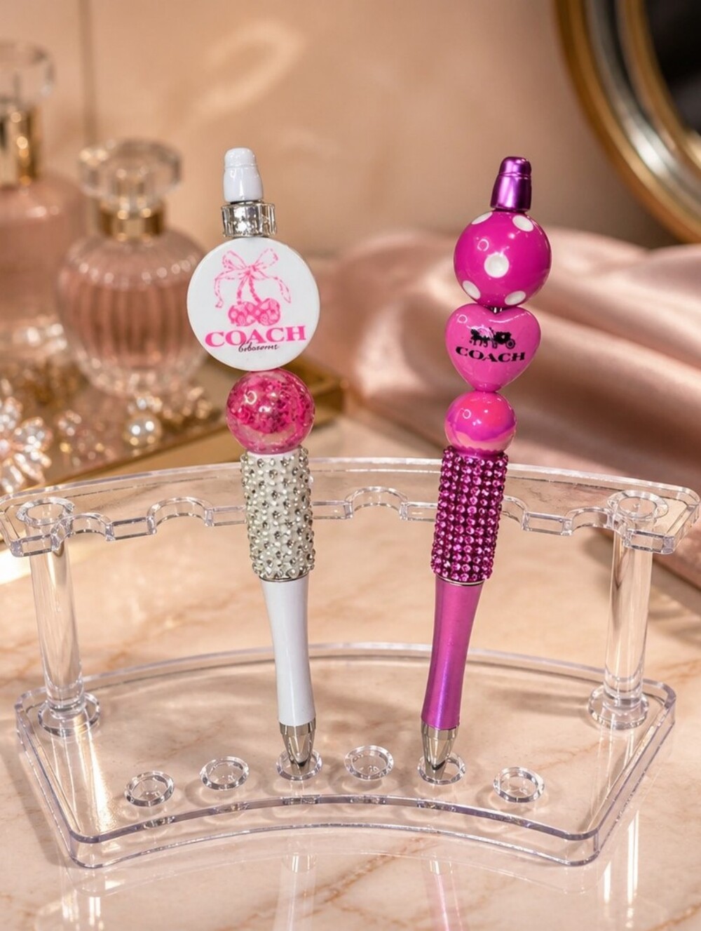 x2 Handcrafted Beaded Pens